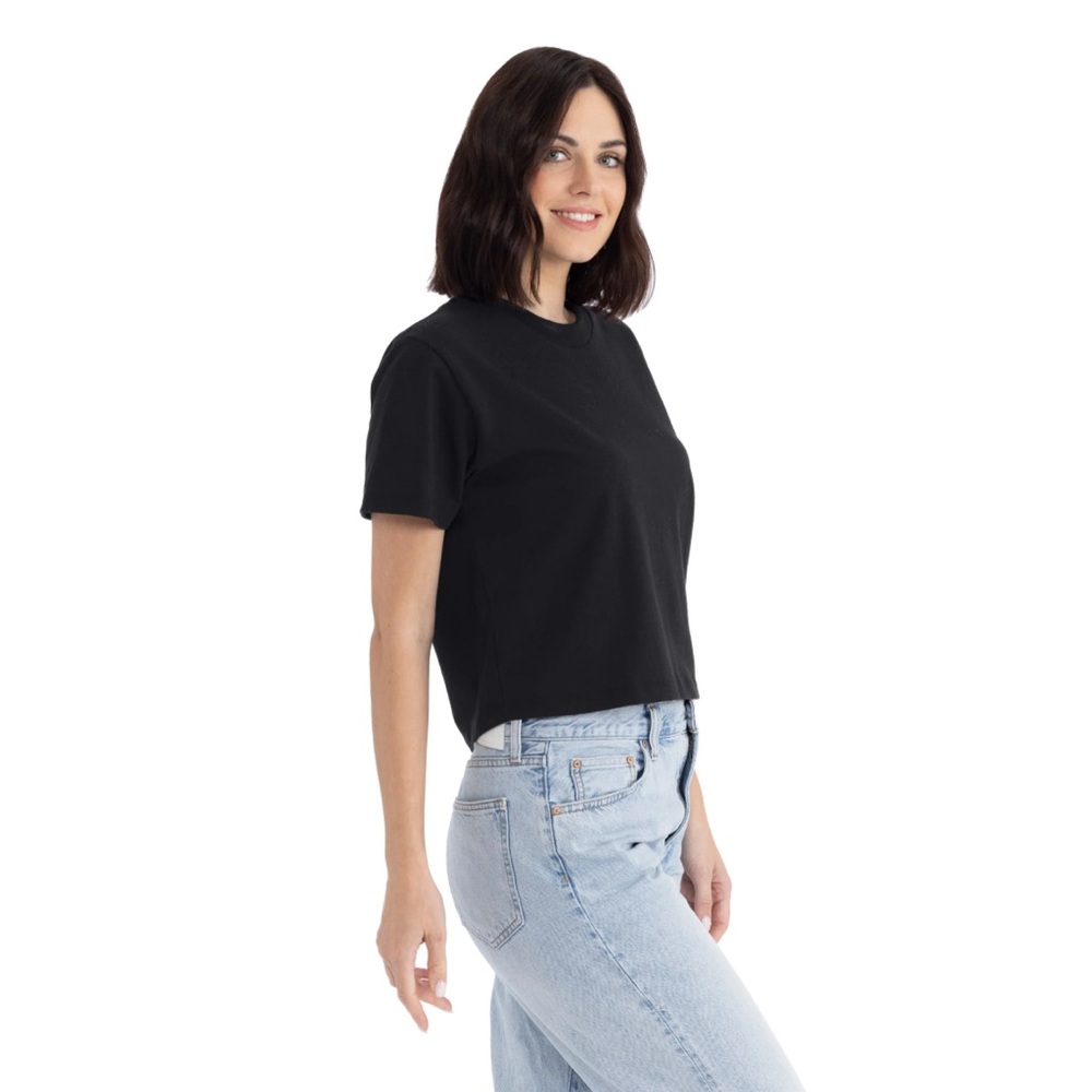 St. John Cropped Short Sleeve Sweater